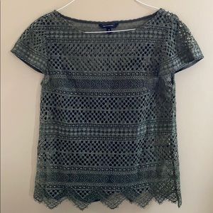 Banana Republic lace over lay top with cami